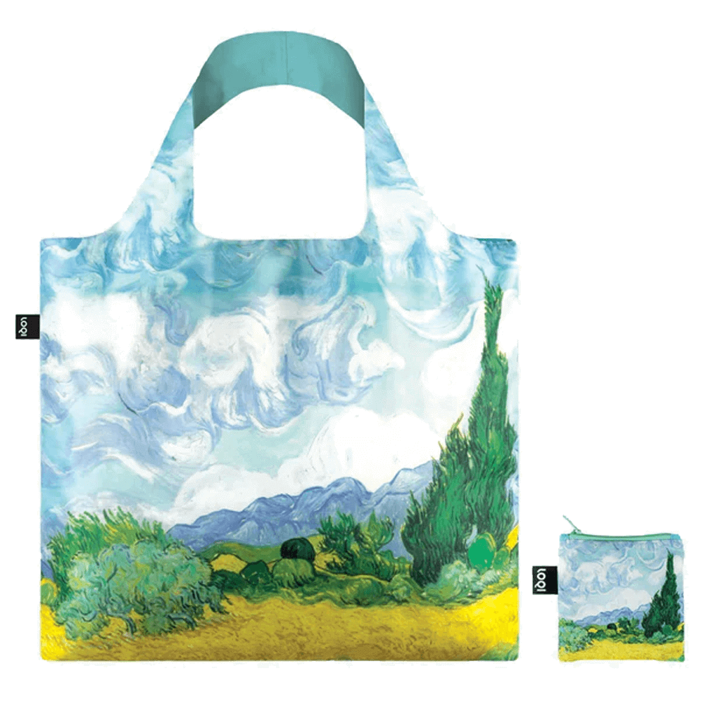 Loqi Vincent Van Gogh A Wheat Field With Cypresses Recycled Tote Bag